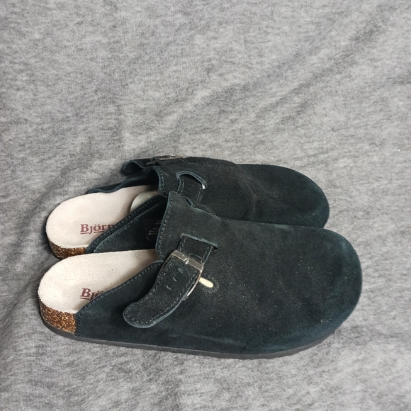 Bjorndal Women's Harvard Black Suede Clogs size 11M - Picture 7 of 8